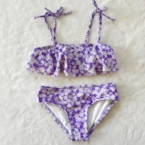 Purple two piece swimsuit